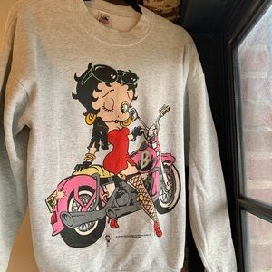 Betty Boop Vintage Crew Neck Sweatshirt